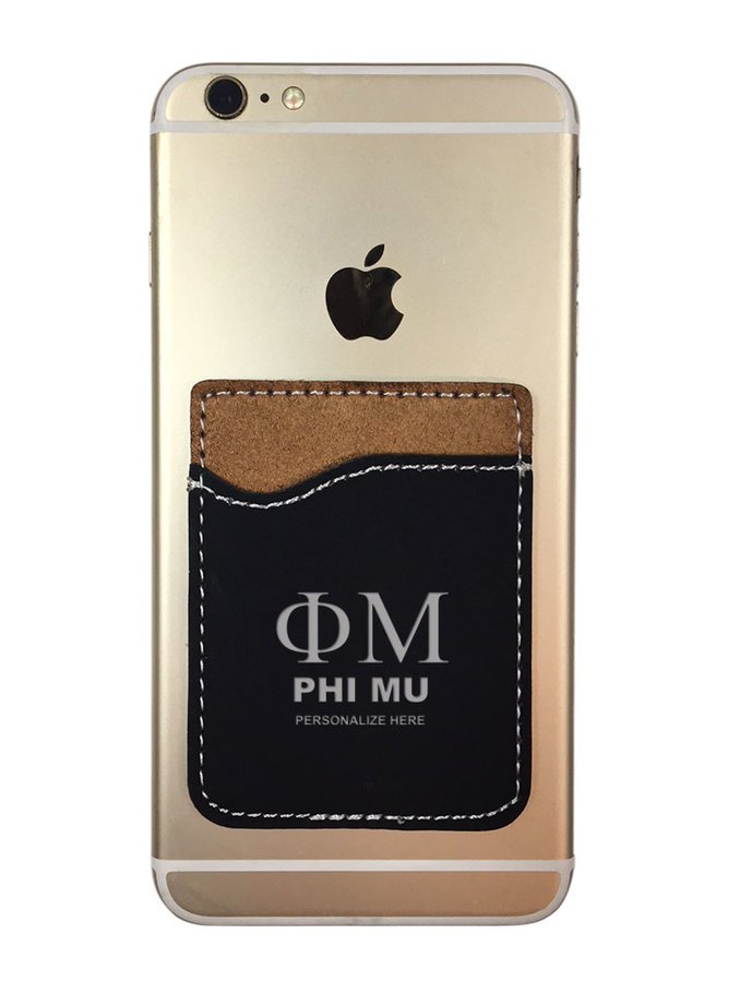 Phi Mu Leatherette Phone Wallet