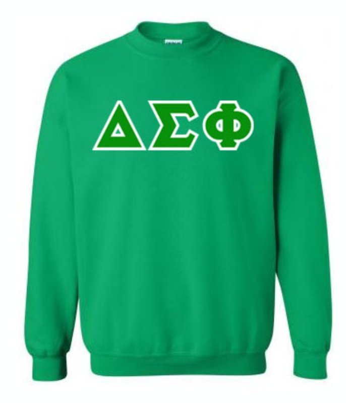 Delta Sigma Phi Lettered Crewneck Sweatshirt SALE $34.95. - Greek Gear®