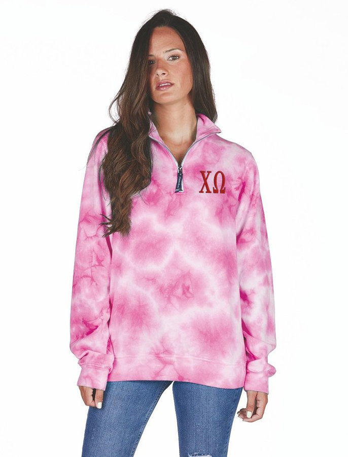 chi omega tie dye sweatshirt