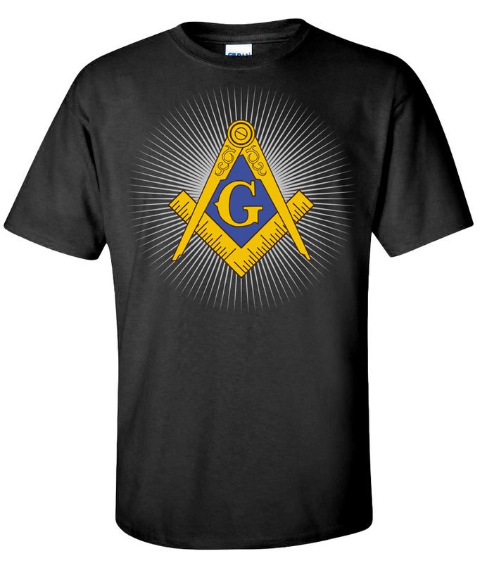 Mason / Freemason Logo With Starburst T-Shirt SALE $15.00. - Greek Gear®