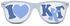 Kappa Kappa Gamma Wayfarer Style Lens Sunglasses