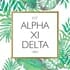 alpha xi delta tropical sticker decal