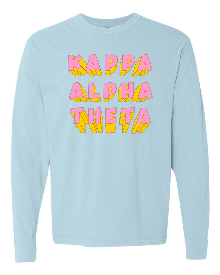 Kappa Alpha Theta 3Delightful Tee-Comfort Colors 
