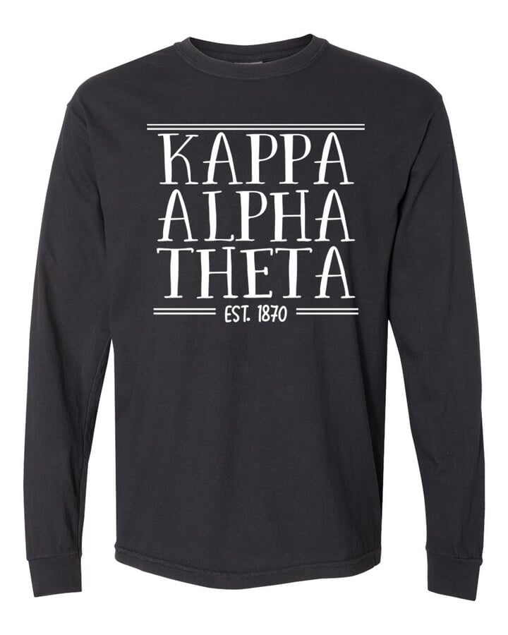 Kappa Alpha Theta Comfort Colors Custom Long Sleeve TShirt SALE 28.95