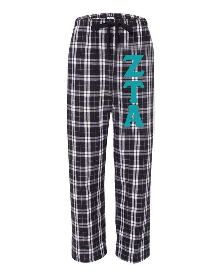 Zeta Tau Alpha Pajamas - Flannel Plaid Pant SALE $24.95. - Greek Gear®
