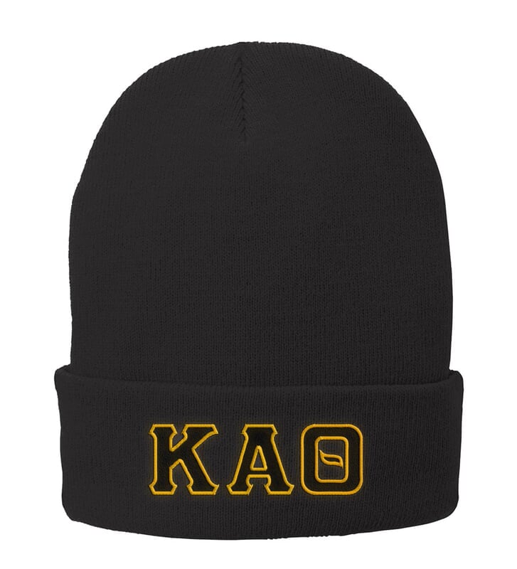 Kappa Alpha Theta Big Greek Lettered Fleece Lined Knit Cap SALE USD20.00. - Gre...
