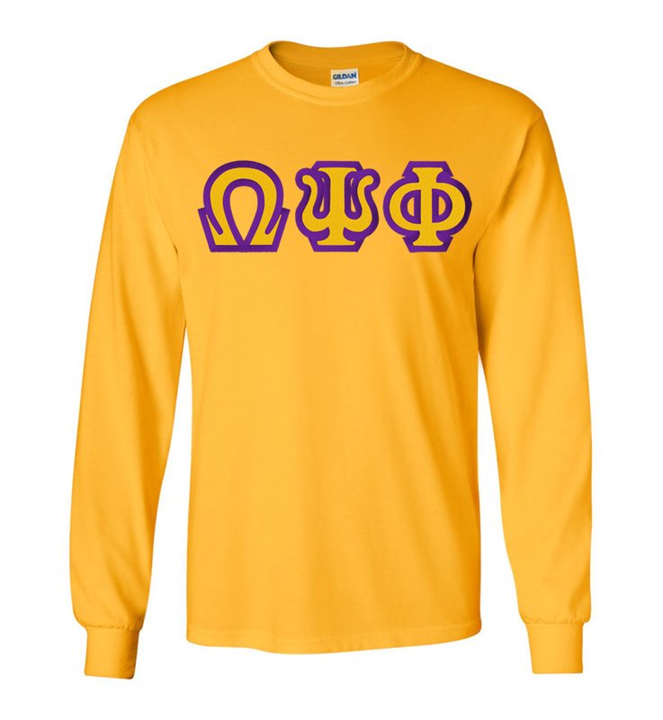 Omega Psi Phi Custom Twill Long Sleeve T-Shirt SALE $24.99. - Greek Gear®