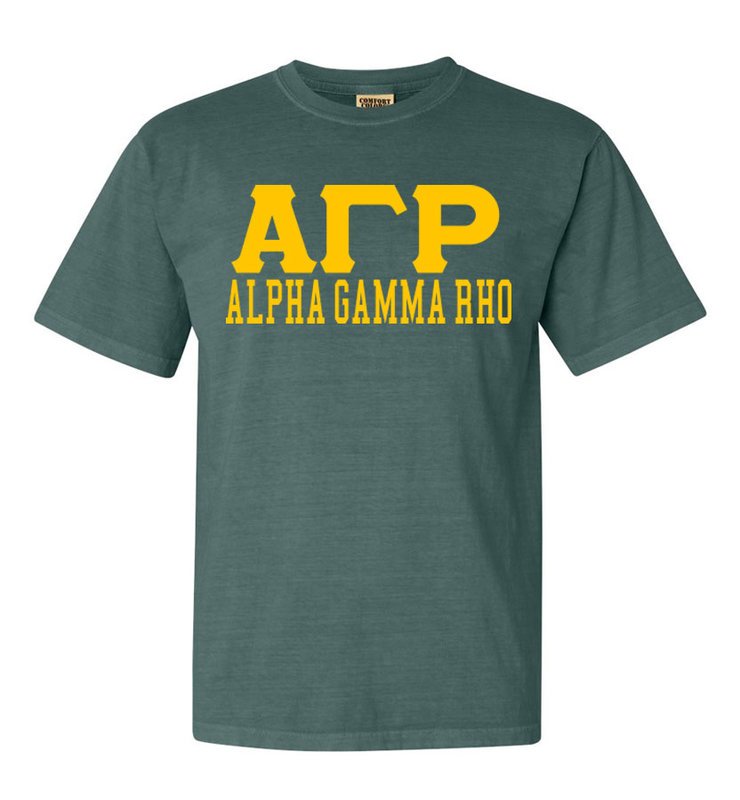 Alpha Gamma Rho Greek Custom Comfort Colors Heavyweight T-Shirt SALE ...