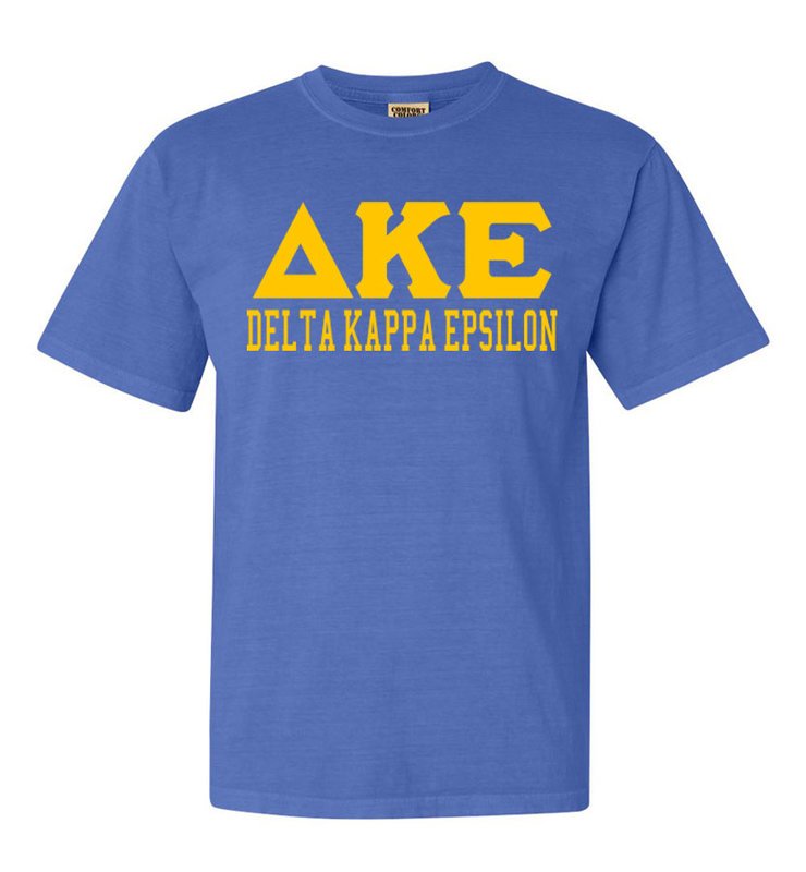 Delta Kappa Epsilon Greek Custom Comfort Colors Heavyweight T-Shirt ...