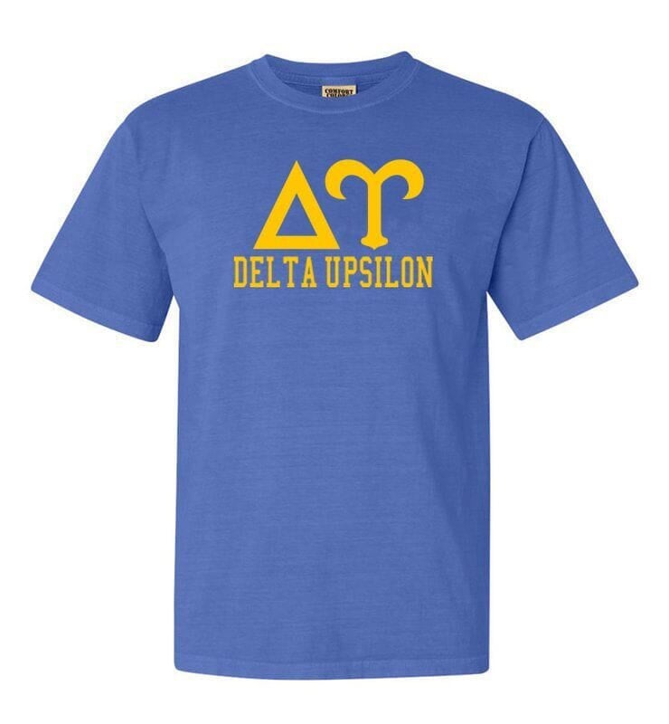 Delta Upsilon Greek Custom Comfort Colors Heavyweight TShirt SALE 25.