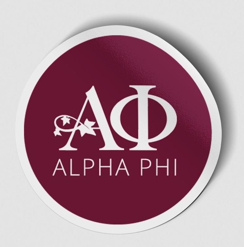Alpha Phi Logo Round Decal SALE $4.95. - Greek Gear®