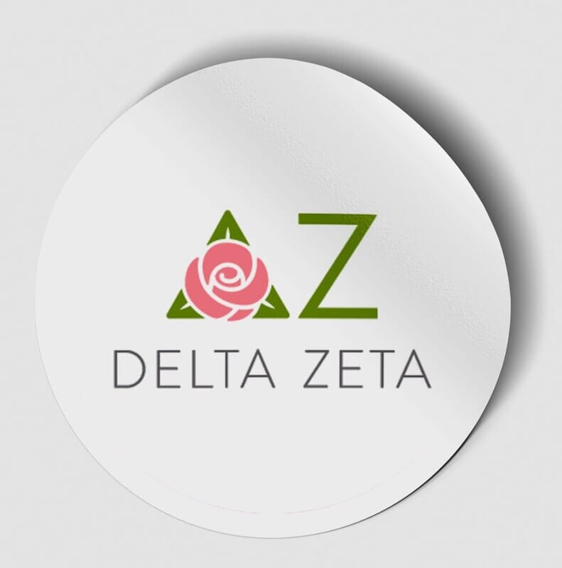 Delta Zeta Logo Round Decal SALE $4.95. - Greek Gear®