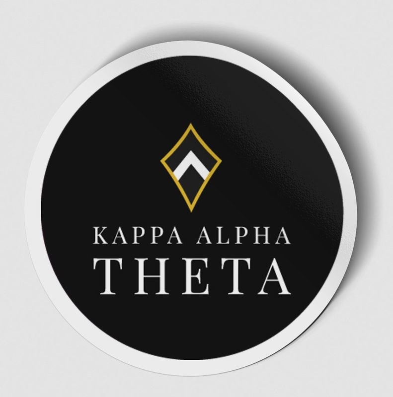 Kappa Alpha Theta Logo Round Decal SALE $4.95. - Greek Gear®