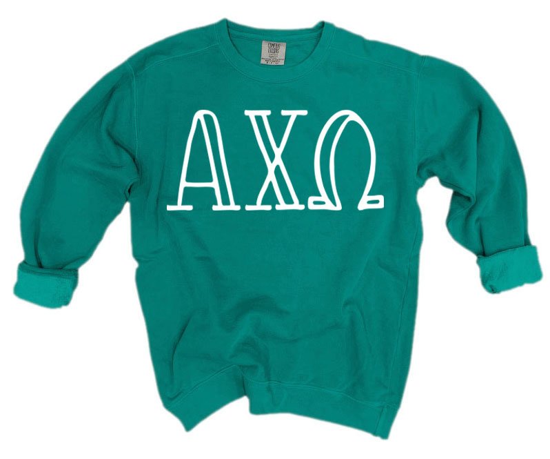 chi omega comfort colors sweatshirt