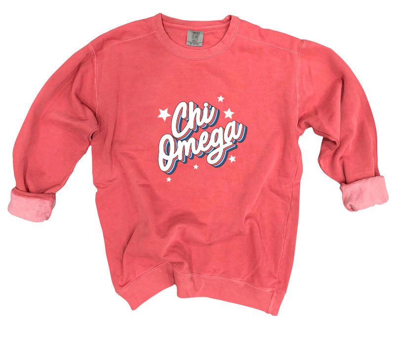 chi omega comfort colors sweatshirt