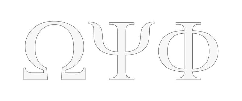 Omega Psi Phi Greek Letter Window Sticker Decal SALE $4.95. - Greek Gear®