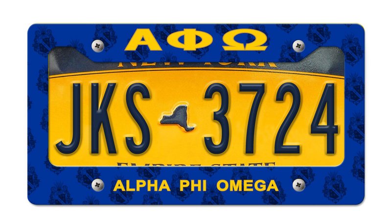 Alpha Phi Omega New License Plate Frame