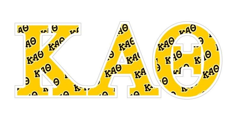Kappa Alpha Theta Mascot Greek Letter Sticker - 2.5