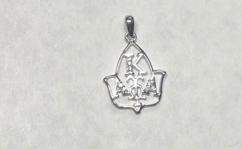 Super Savings Alpha Kappa Leaf Pendant Silver 1 Of 2 Super Savings Alpha Kappa Leaf Pendant Silver 1 Of 2