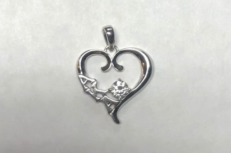 Super Savings Alpha Kappa Sterling Silver Heart Pendant With Super Savings Alpha Kappa Sterling Silver Heart Pendant With Swarvoski Clear Crystal