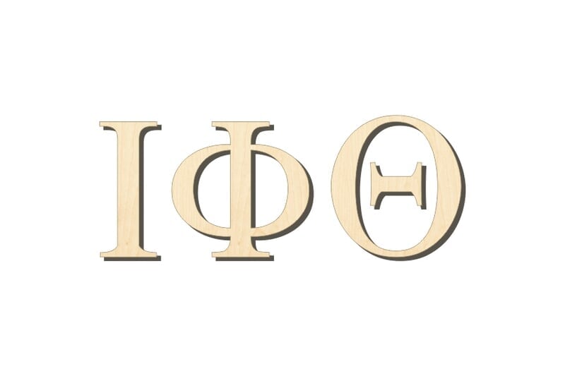 Iota Phi Theta Big Wooden Greek Letters SALE $44.99. - Greek Gear®