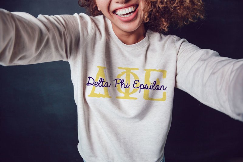 delta phi epsilon crewneck