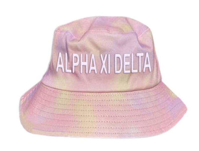 Alpha Xi Delta Tie Dye Pastel Bucket 