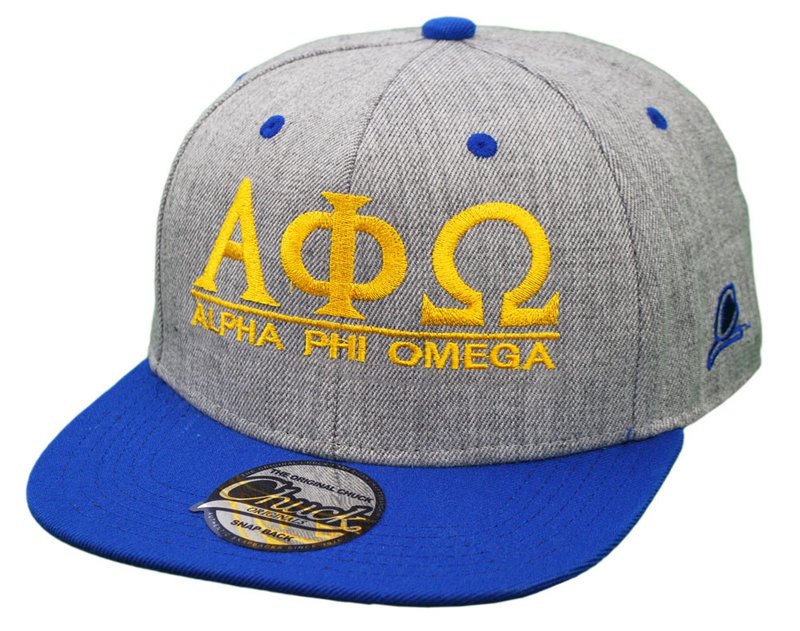 Alpha Phi Omega Flatbill Snapback Hats Original SALE $24.95. - Greek Gear®