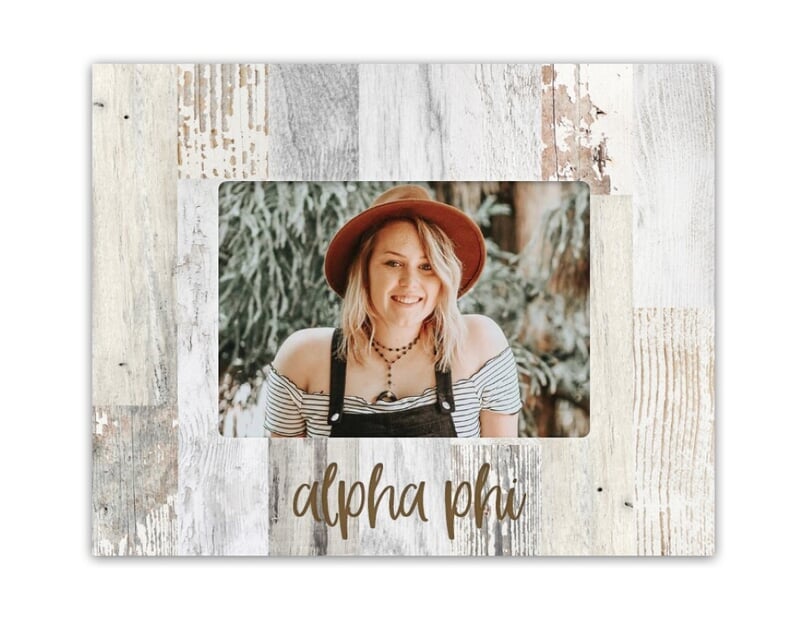 Alpha Phi Rustic Picture Frame 32 95 Greek Gear Alpha Phi Rustic Picture Frame