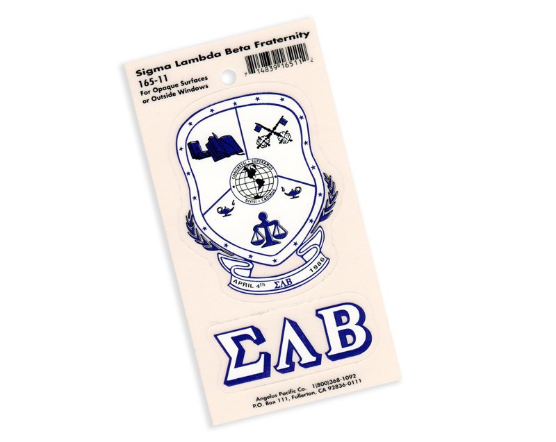 Sigma Lambda Beta Crest - Shield Decal SALE $4.95. - Greek Gear®