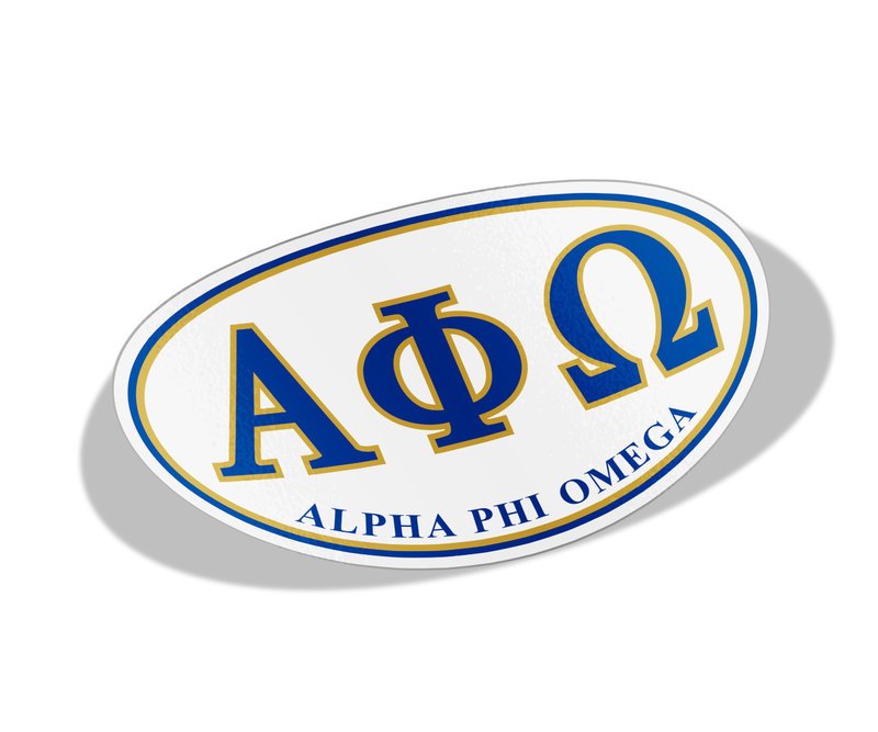 Alpha Phi Omega Greek Letter Oval Decal