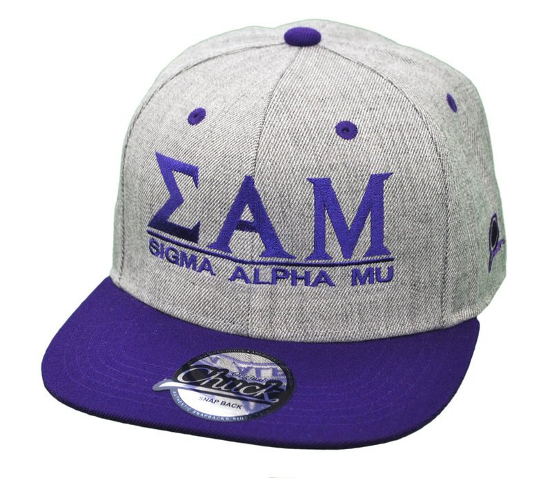 Sigma Alpha Mu Flatbill Snapback Hats Original SALE $24.95. - Greek Gear®