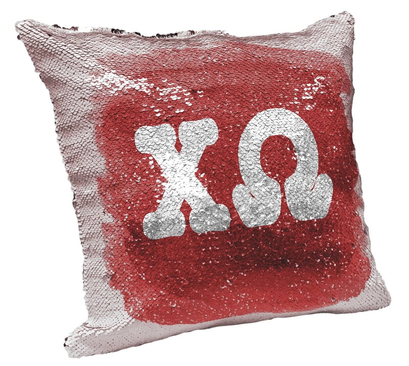 Chi Omega Sorority Flip Sequin Throw Pillow Cover Sale 29 95