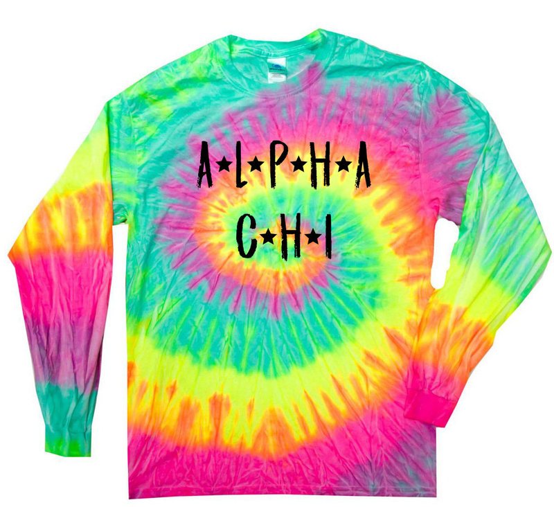 chi omega tie dye sweatshirt