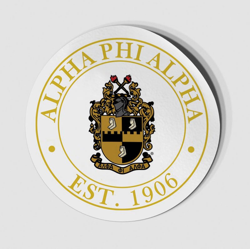 Alpha Phi Alpha Circle Crest - Shield Decal SALE $6.95. - Greek Gear®