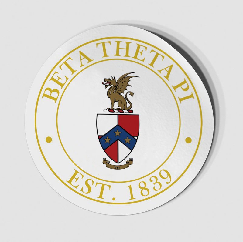 Beta Theta Pi Circle Crest - Shield Decal SALE $6.95. - Greek Gear®