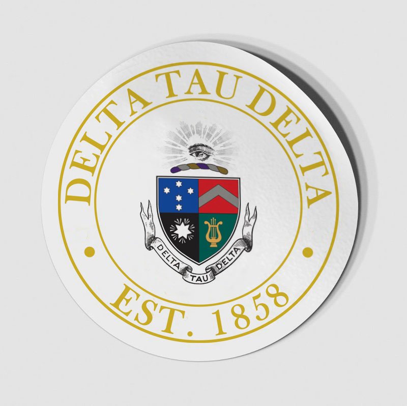 Delta Tau Delta Circle Crest - Shield Decal SALE $6.95. - Greek Gear®