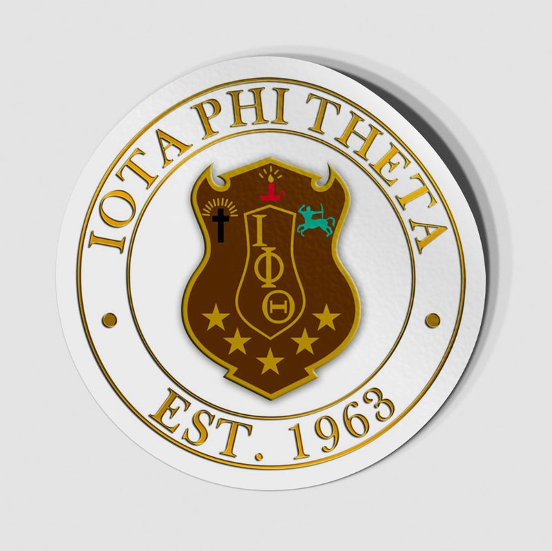 Iota Phi Theta Circle Crest - Shield Decal SALE $6.95. - Greek Gear®