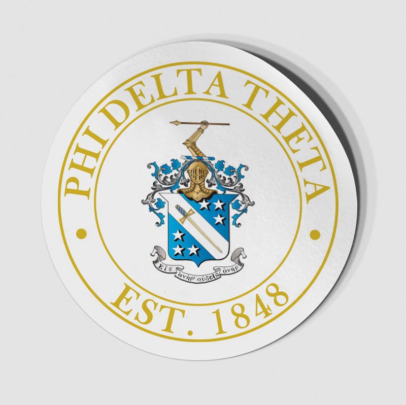 Phi Delta Theta Circle Crest - Shield Decal SALE $6.95. - Greek Gear®