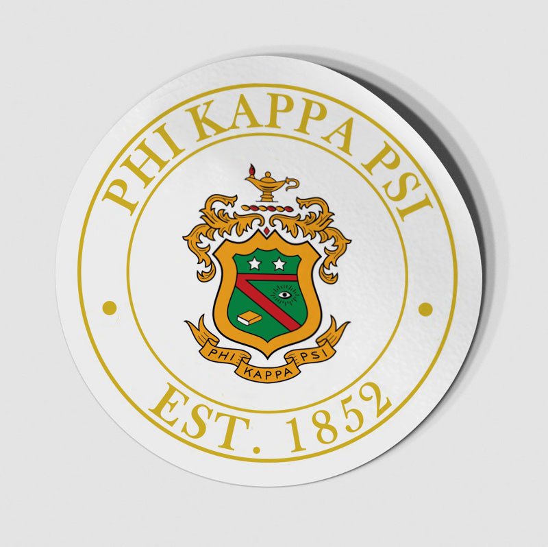 Phi Kappa Psi Circle Crest - Shield Decal SALE $6.95. - Greek Gear®