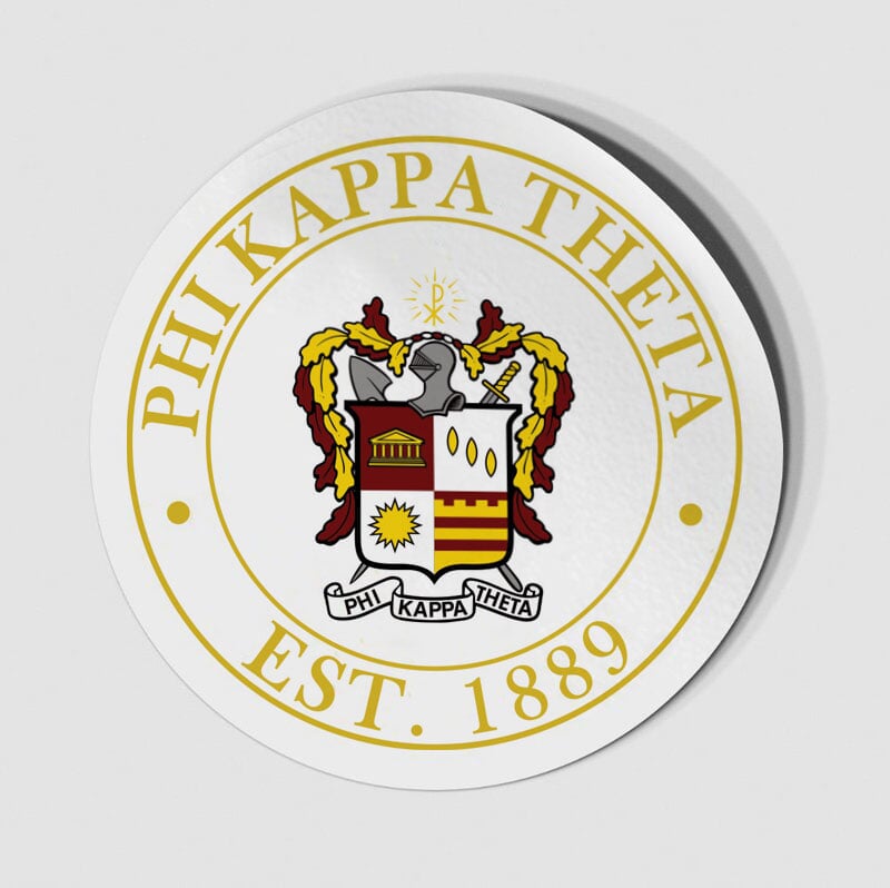 Phi Kappa Theta Circle Crest Shield Decal SALE 6.95. Greek Gear®