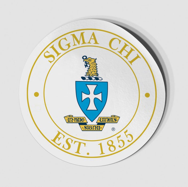 Sigma Chi Circle Crest - Shield Decal Sale $6.95. - Greek Gear®