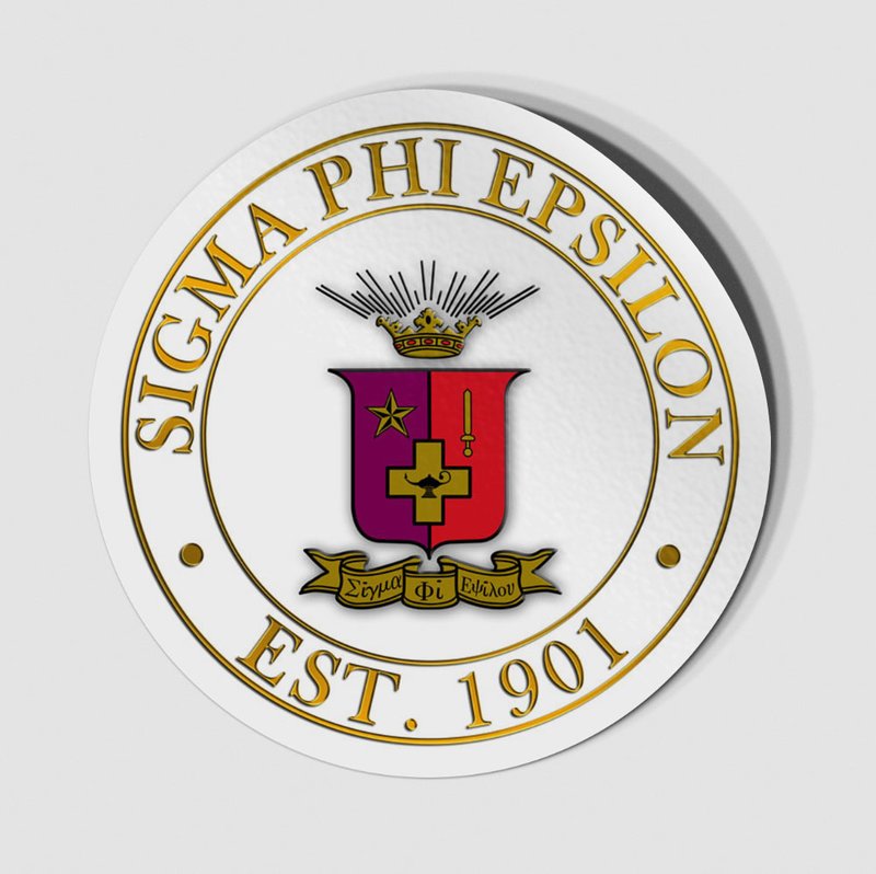 Sigma Phi Epsilon Circle Crest - Shield Decal SALE $6.95. - Greek Gear®