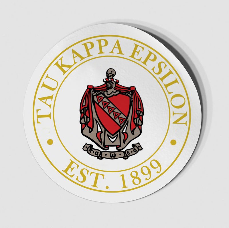 Tau Kappa Epsilon Circle Crest - Shield Decal SALE $6.95. - Greek Gear®