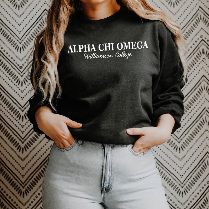 Alpha Chi Omega Script Comfort Colors 