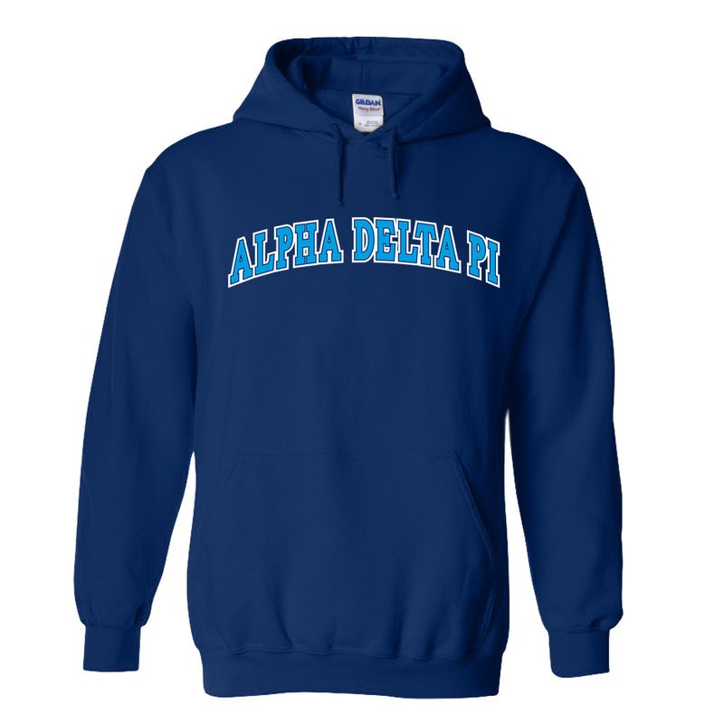 Alpha Delta Pi Super Saver Letterman Hoodie SALE $24.99. - Greek Gear®