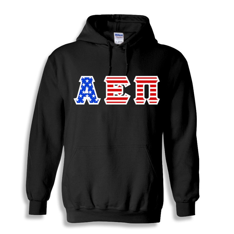 Alpha Epsilon Pi Greek Letter American Flag Hoodie SALE $45.00. - Greek ...