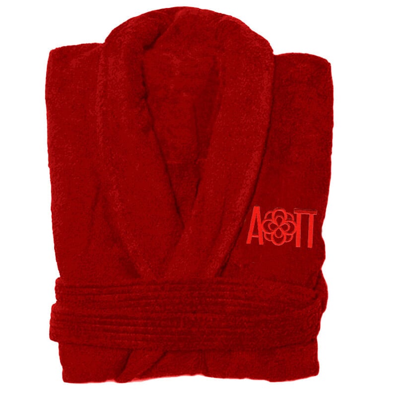 rose bathrobe
