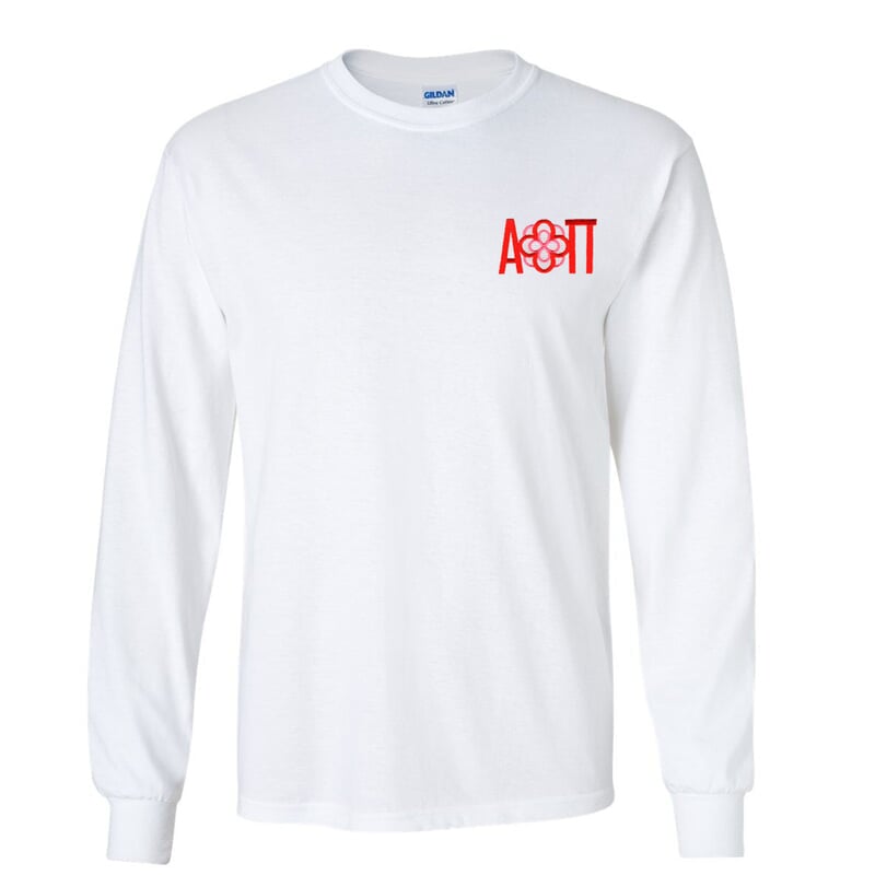 Discount Alpha Omicron Pi Infinity Rose Long Sleeve T Shirt Sale