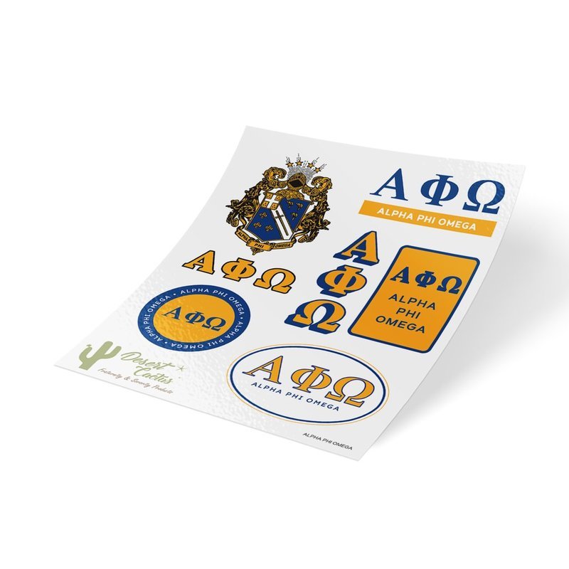 Alpha Phi Omega Traditional Sticker Sheet
